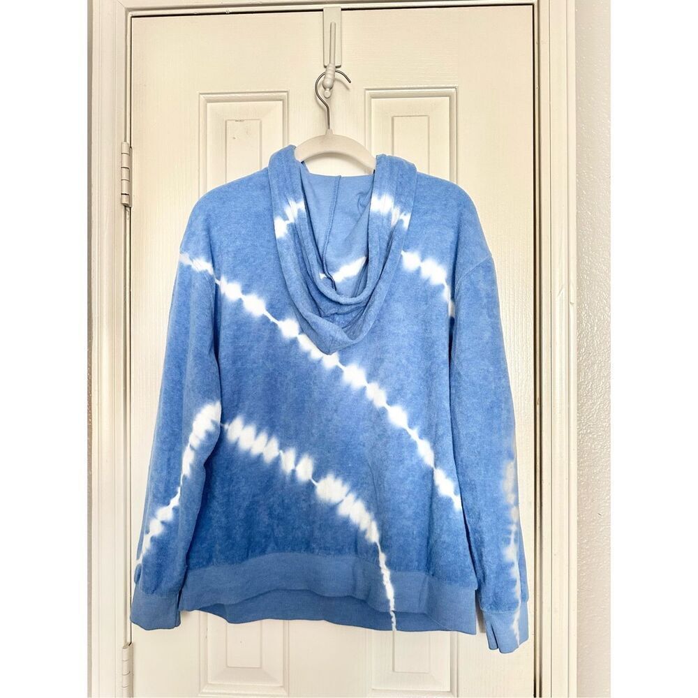 Wild Fable Blue Tie Dye Oversized Hoodie XS French Terry Sweatshirt - Picture 9 of 9